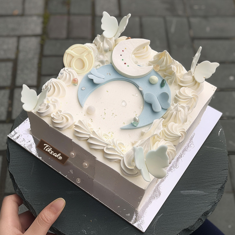 原创金牛座主题方形鲜奶蛋糕（4.20-5.20）