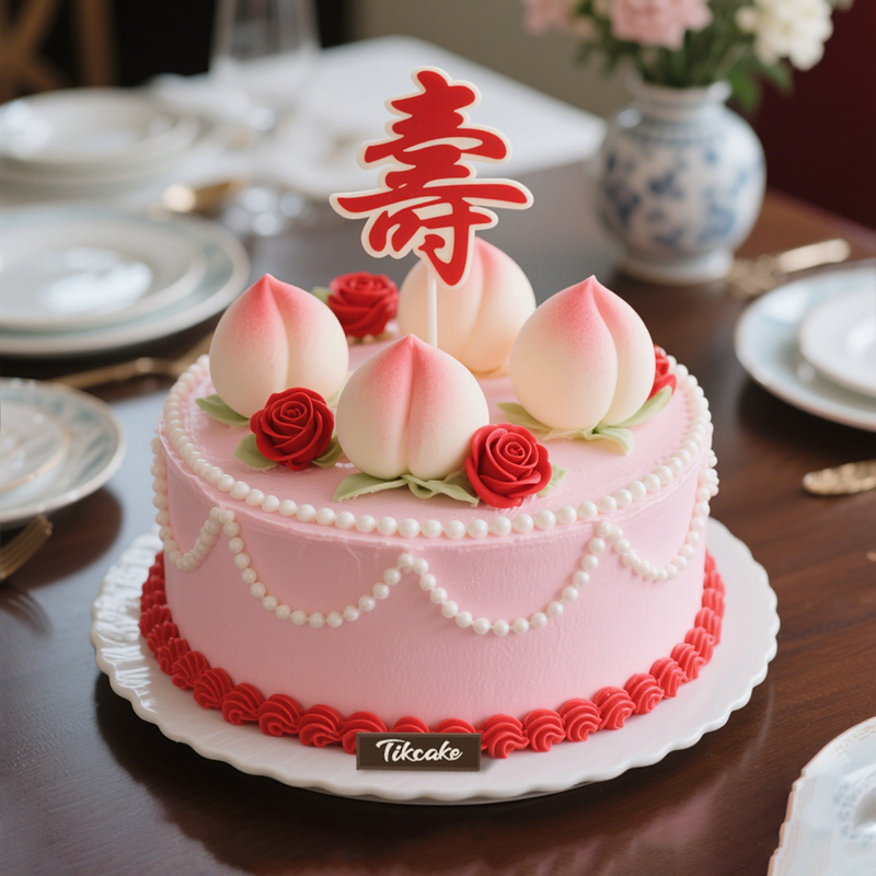 原创祝寿主题鲜奶蛋糕（四）