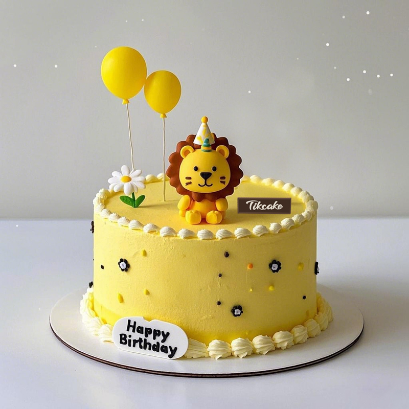 原创小狮子主题儿童蛋糕