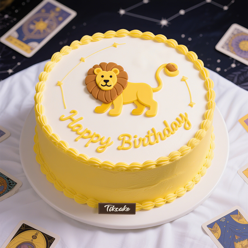 原创狮子座主题翻糖鲜奶蛋糕十五（7.23-8.22）