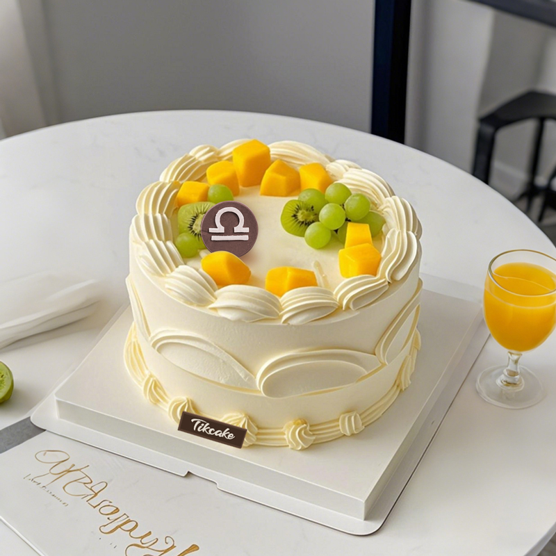原创天秤座主题水果鲜奶蛋糕（9.23-10.23）