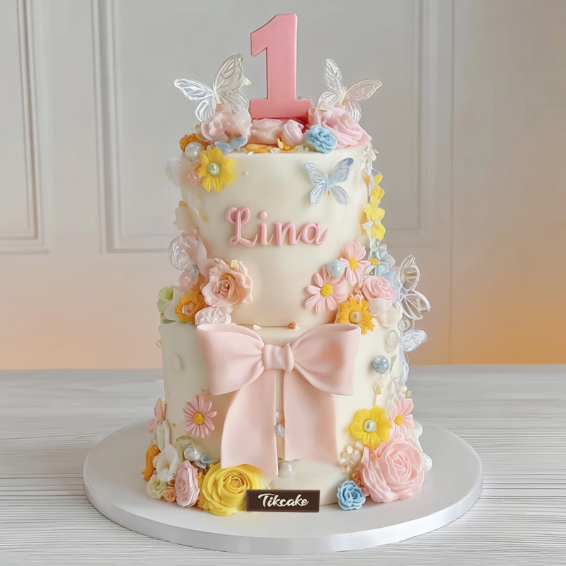 原创宝宝周岁主题双层鲜奶蛋糕（四）